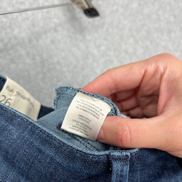 Anthropologie Unpublished Ella Sky High Rise Skinny Jeans Size 26 Dark Wash NEW - Picture 8 of 14